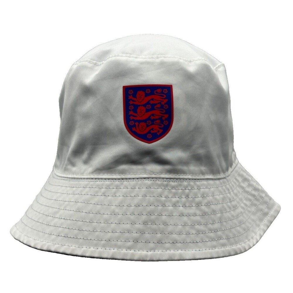 Nike England National Team Reversible Bucket Hat White Royal Blue Three Lions